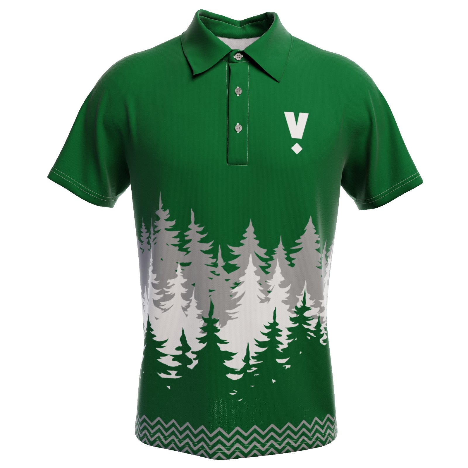 Zaļš polo krekls ar īsām piedurknēm Mežājs