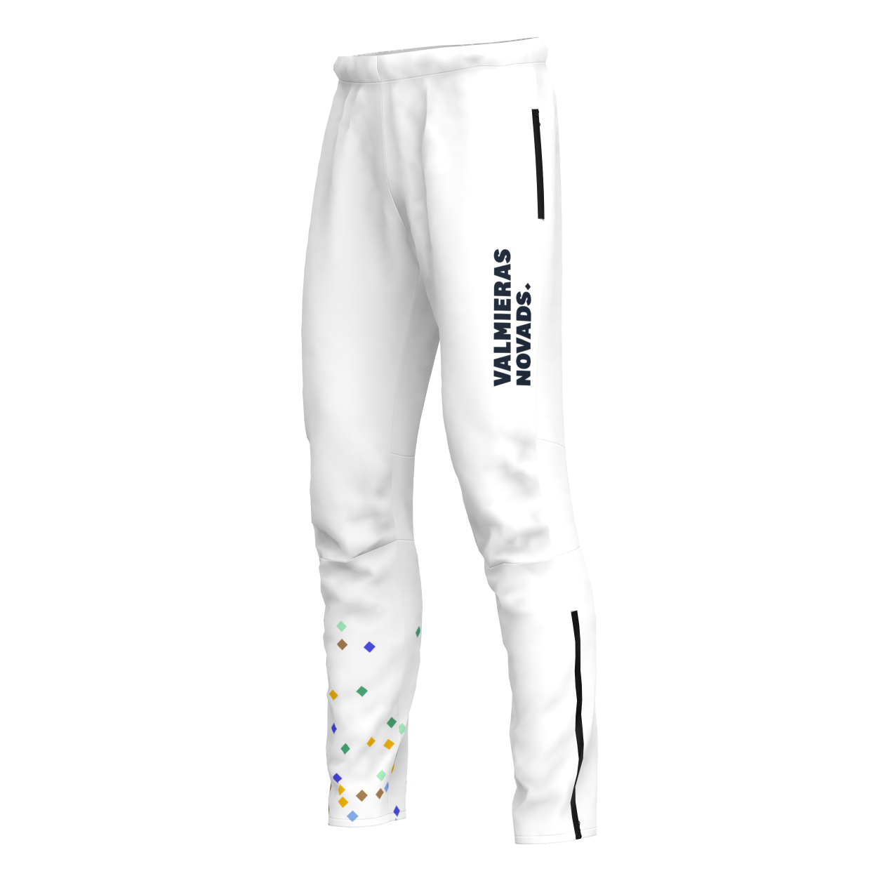 Baltas treniņbikses ar sānu kabatām Dinamika